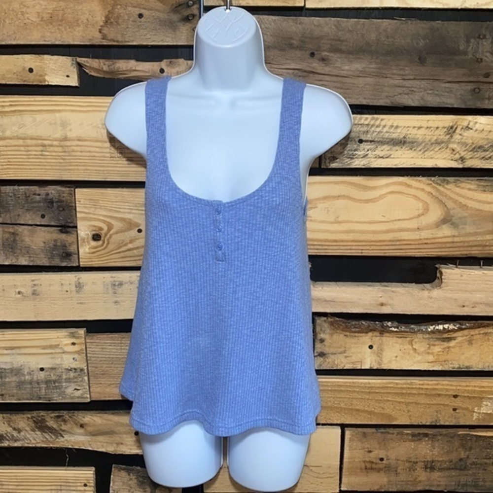 GAP- LOVE by GAP Women's Size XS‎ Slub Ribbed Tank Top-Blue